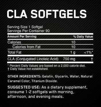 Optimum Nutrition CLA Supplement Facts