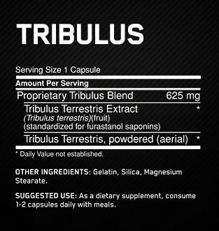 Optimum Nutrition Tribulus Supplement Facts