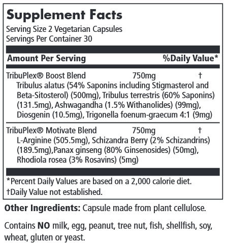 TribuPlex 750 Supplement Facts
