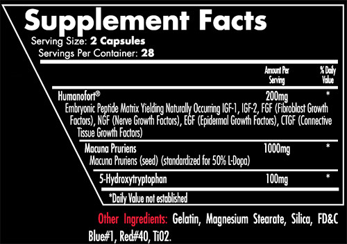 iForce Out Cold Supplement Facts