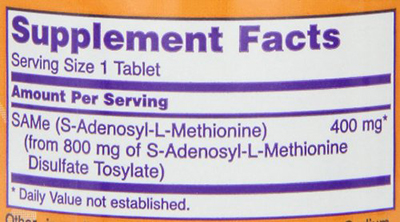 NOW SAMe - Tabs Supplement Facts