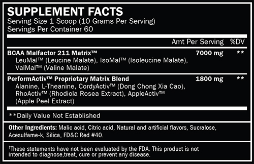 ALRI Chain'd Out Supplement Facts
