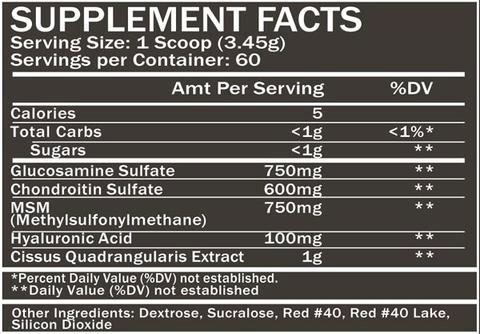 Flexible Joint Formula Powder Supplement Facts