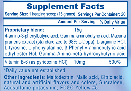 Somatomax Ultra Concentrate Supplement Facts