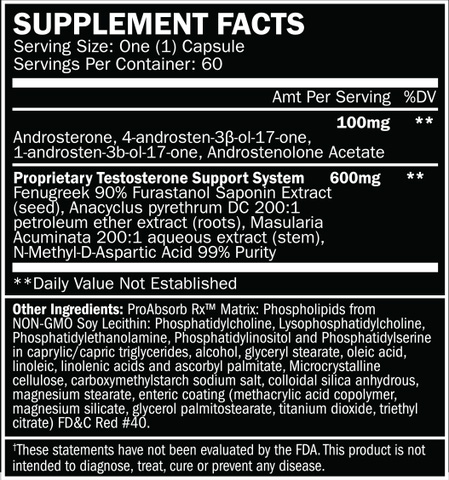 Metanabol Supplement Facts