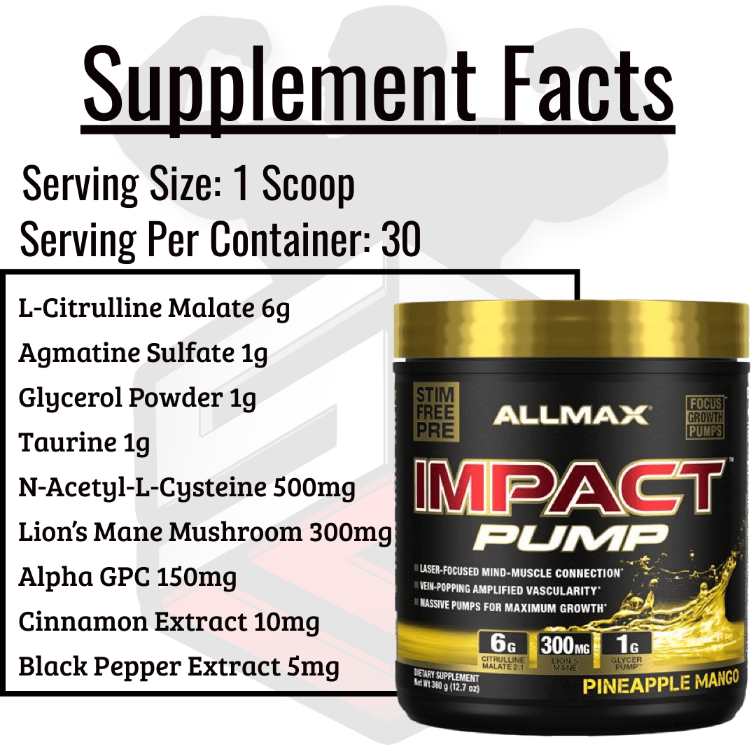 Impact Pump Supp Facts 