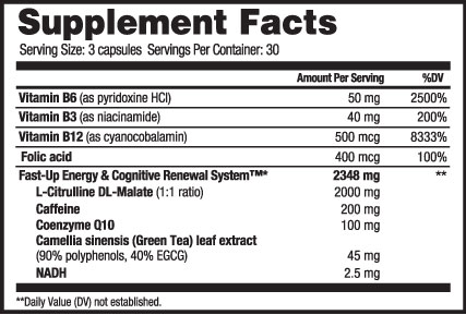 Fast Up Supplement Facts