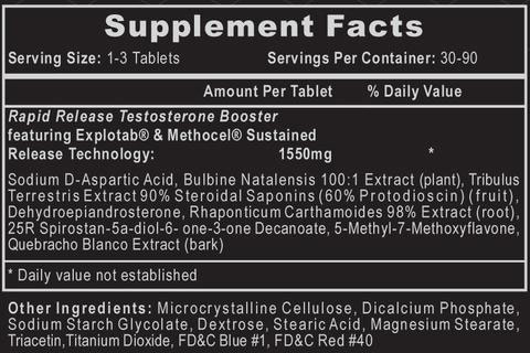 Bulasterone Supplement Facts Image