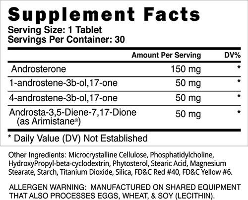 Metha Quad Extreme Supplement Facts Image