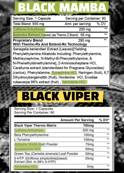 Black Viper Vs Black Mamba LABELS