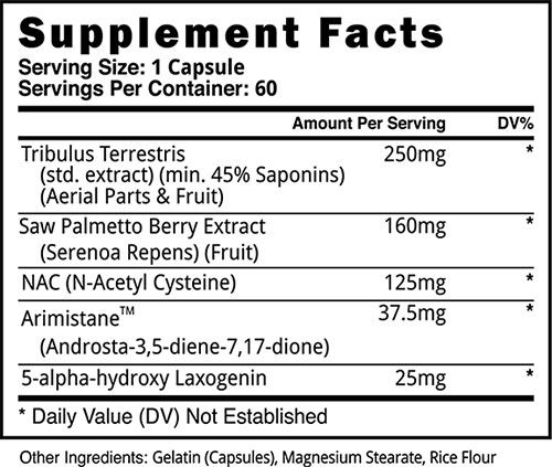 PCT V Supplement Facts Image