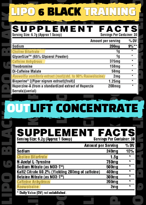 lipo 6 black training v outlift concentrate