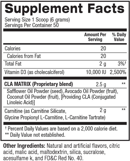 CLA Plus Carnitine Supplement Facts
