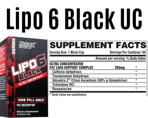 Lipo 6 black product + Label