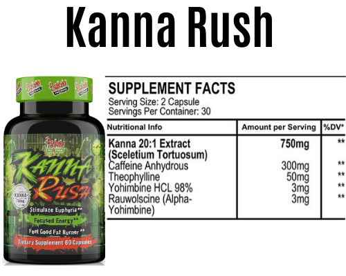 kanna rush product + Label