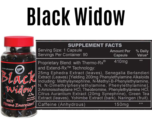 black widow product + Label