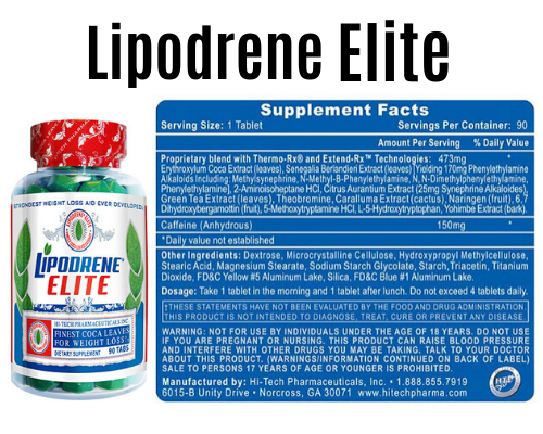 lipodrene elite product + Label