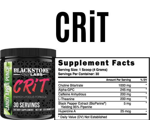 Crit supplement facts top pre workout