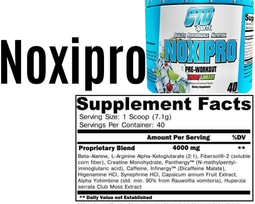 Noxipro supplement facts