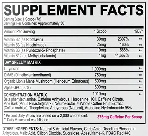 Black Magic Day Spell Supplement Facts