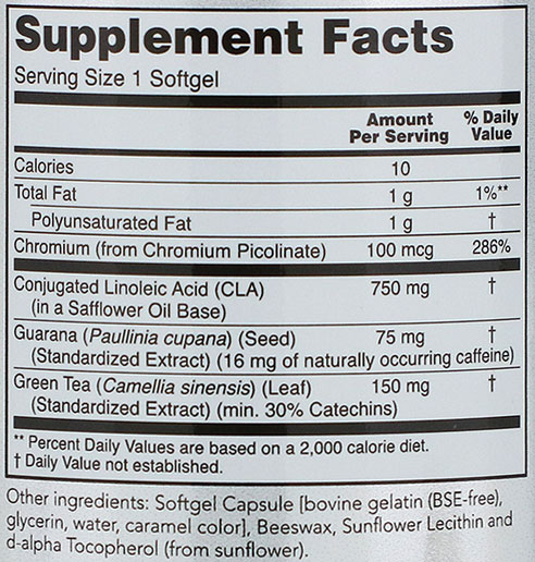 NOW CLA Extreme Supplement Facts