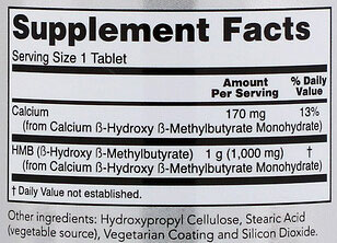 NOW HMB Supplement Facts