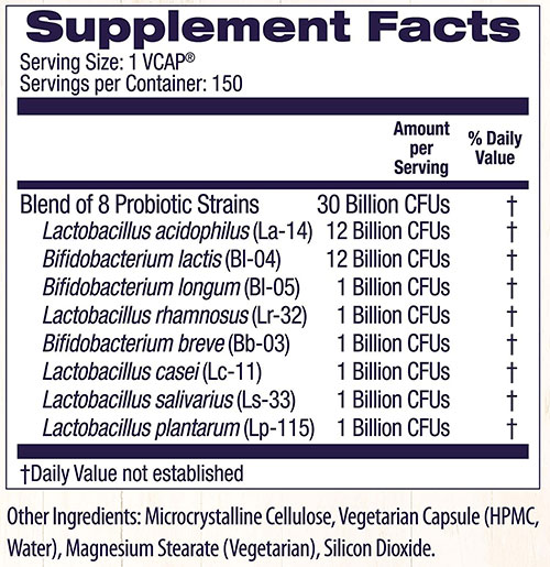 Healthy Origins Probiotic Supplement Facts