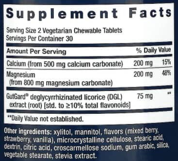 Life Extension Esophacool Supplement Facts