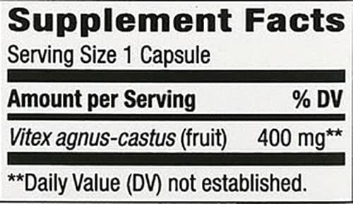 Natures Vitex Fruit Supplement Facts