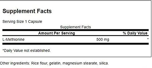 Swanson L-Methionine Supplement Facts