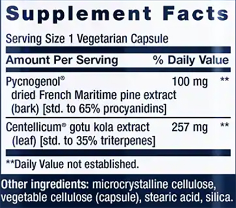 Life Extension Arterial Protect Supplement Facts Image