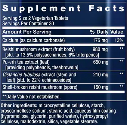 Life Extension Immune Senescence Protection Formula Supplement Facts Image