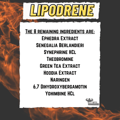 Lipodrene Remaining Ingredients 