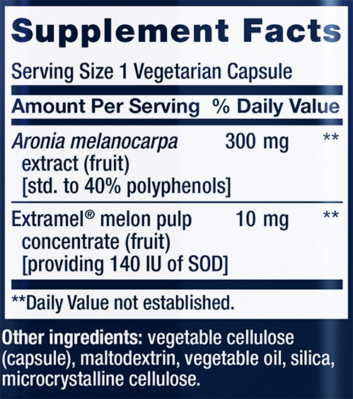 LE SOD Booster Supplement Facts Image