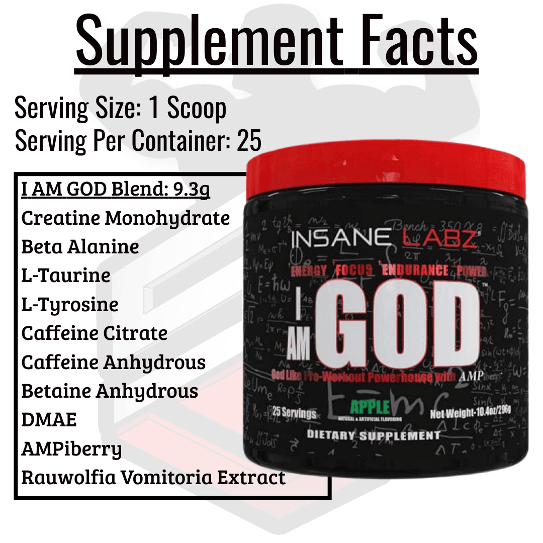 I AM GOD Supplement Facts