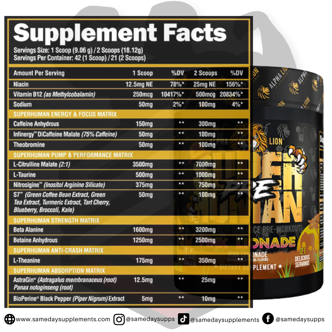 Alpha Lion SuperHuman Pre Workout Review & Comparisons 2024