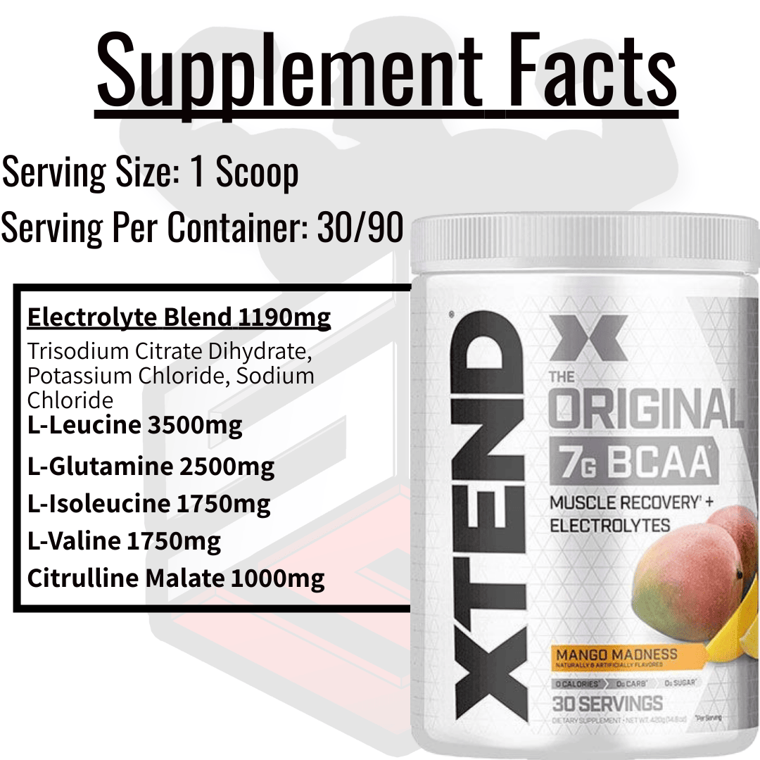 Xtend Supplement Facts 