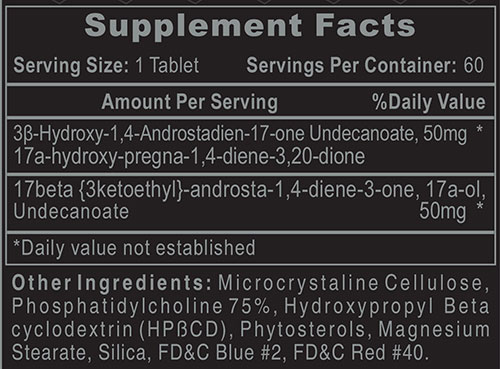 Equipoise Supplement Facts Image