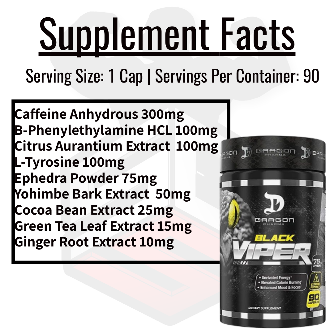 Black Viper Supplement Facts