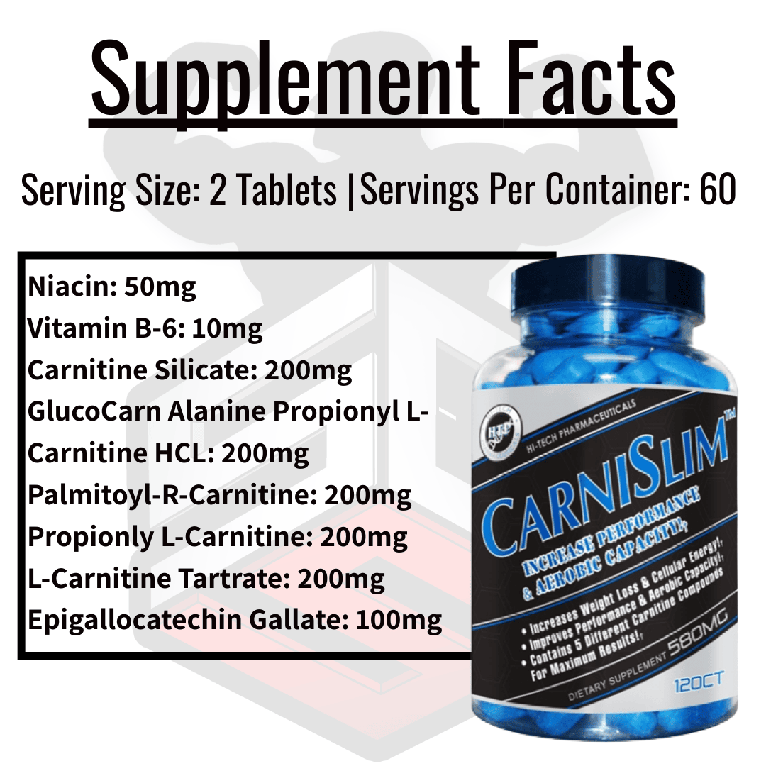 CarniSlim Supplement Facts 