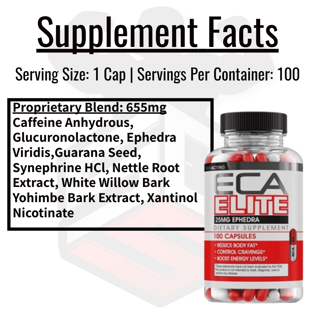 ECA Elite Fat Burner Supplement Facts