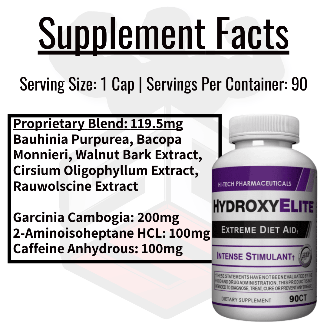 Hydroxyelite Fat Burner Supplement Facts 