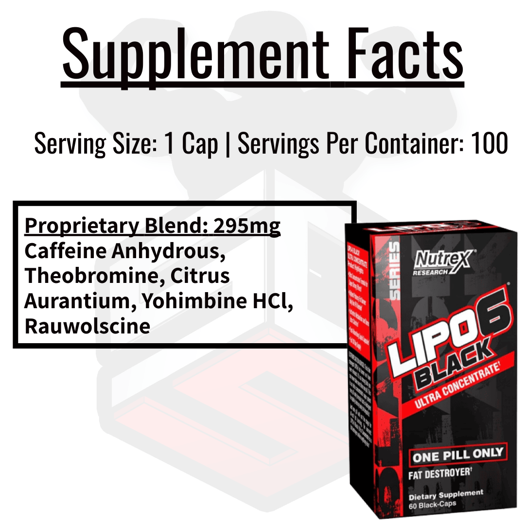 Lipo 6 Black UC Supplement Facts 