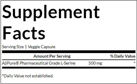 Swanson L-Serine Supplement Facts Image