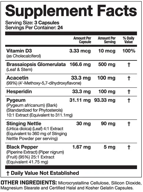 Magnum E-Brake Supplement Facts Image