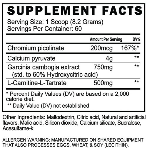 Blackstone Labs FLA-2 Supplement Facts Image