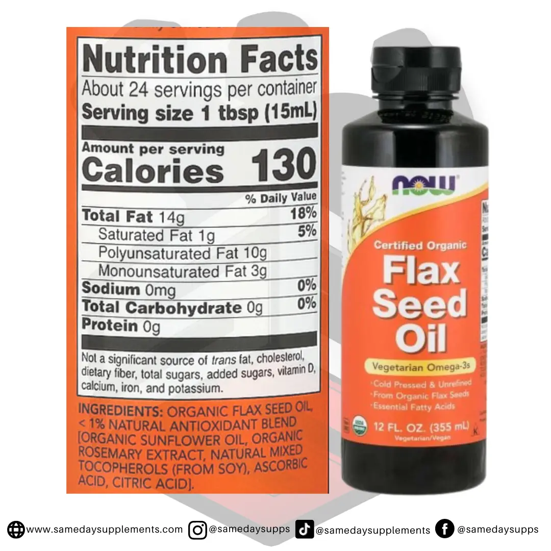 NOW Flax Seed Oil Liquid