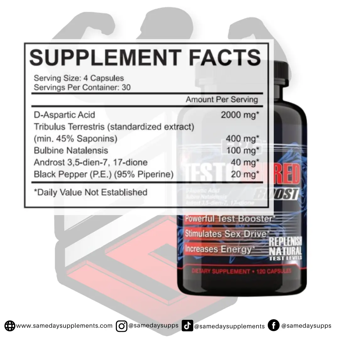 Testoshred Boost Supplement Facts