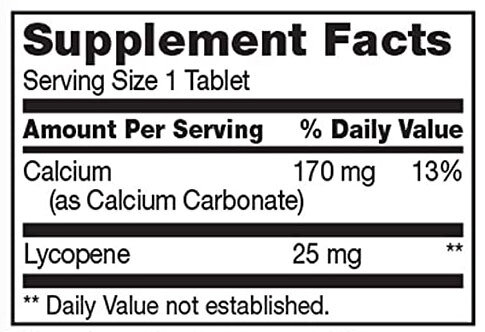 21st Century Lycopene Supplement Facts