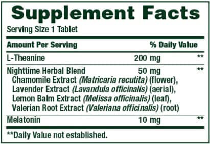 Nature's Bounty Sleep3 Supplement Facts